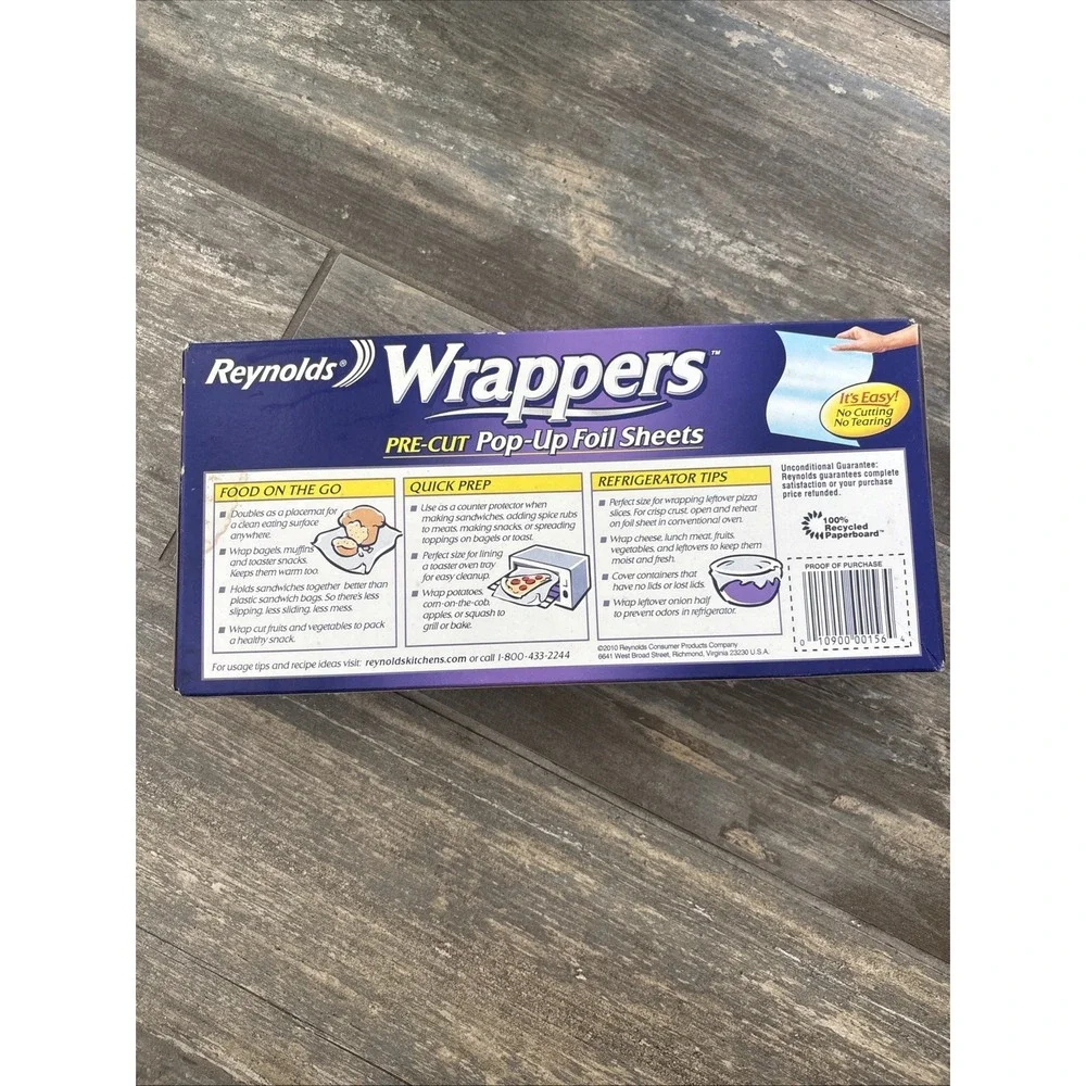 2 Reynolds Wrappers Aluminum Foil 25 Count Pre Cut Pop Up Foil Sheets New